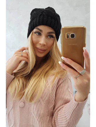 Fleecová čiapka Sylwia K244 čierna