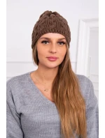 Fleecová čiapka Teresa K285 mocca