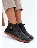 Dámske kožené čižmy Barefoot s ozdobnými detailmi Zazoo 30072 Black Dámske kožené čižmy Barefoot s ozdobnými detailmi Zazoo 30072 Black