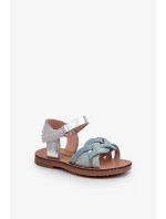 Detské sandále so zapínaním na suchý zips a pletenými remienkami Blue Dianttha Detské sandále so zapínaním na suchý zips a pletenými remienkami Blue Dianttha