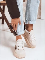 Dámske tenisky na platforme beige FashionStreet ZY1057 Dámske tenisky na platforme beige FashionStreet ZY1057