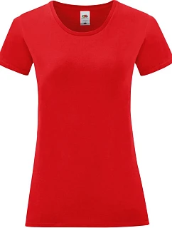 Fruit of the Loom Lady-Fit Iconic 150 T Dámske tričko 16.1432 červené