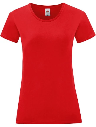 Fruit of the Loom Lady-Fit Iconic 150 T Dámske tričko 16.1432 červené Fruit of the Loom Lady-Fit Iconic 150 T Dámske tričko 16.1432 červené