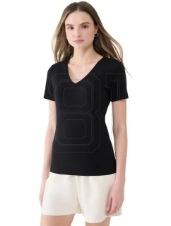 Dámske tričko slim fit 4FWSS25TTSHF1990 20S Black - 4F