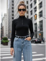 Dámska mikina so stojačikom čierna FashionStreet BY1564 Dámska mikina so stojačikom čierna FashionStreet BY1564