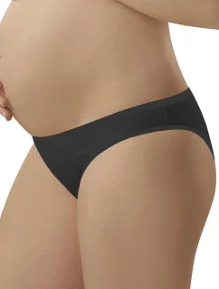 Dámske tehotenské nohavičky Mama mini black - ITALIAN FASHION