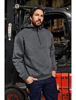 Daiber JN 839 Pracovná mikina z bio bavlny, s kapucňou, zips „1/4“ 02.0839 tmavá melírovaná Daiber JN 839 Pracovná mikina z bio bavlny, s kapucňou, zips „1/4“ 02.0839 tmavá melírovaná