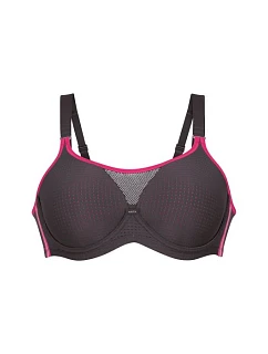 športová podprsenka performance wireX s nastaviteľnými ramienkami 5599 anthrazit/pink - Active