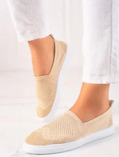 Štýlové dámske hnedé tenisky bez podpätku