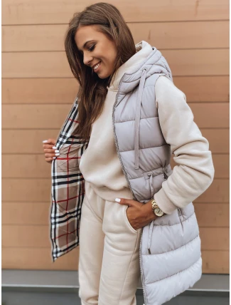 Dámska vesta KERIS béžová FashionStreet TY2909 Dámska vesta KERIS béžová FashionStreet TY2909