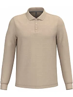 Kariban K 243 Pánske polo tričko s dlhým rukávom z piké 20.K243 light sand Kariban K 243 Pánske polo tričko s dlhým rukávom z piké 20.K243 light sand