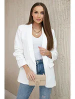 Sako s klopami elegantné ecru Sako s klopami elegantné ecru
