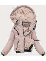 Svetlo béžová dámska bunda "bomber" (B8098-51)