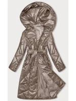 Prešívaná bunda vo farbe cappuccino na patentky (B8179-12) Prešívaná bunda vo farbe cappuccino na patentky (B8179-12)