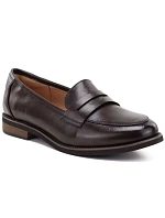Dámske poltopánky typu loafers, hnedé, Potocki JE19380