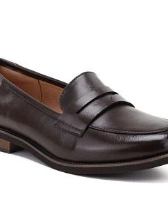 Dámske poltopánky typu loafers, hnedé, Potocki JE19380