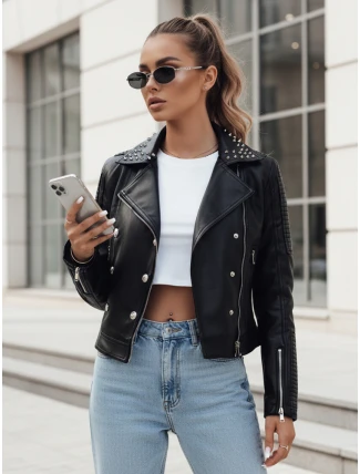 Dámska kožená bunda ramones TRUCCO black FashionStreet TY4178 Dámska kožená bunda ramones TRUCCO black FashionStreet TY4178