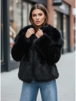 Dámsky krátky čierny kožuch ZARAFIA FashionStreet TY5117z