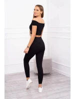 Rebrované legíny 9429 čierne - Kesi Rebrované legíny 9429 čierne - Kesi