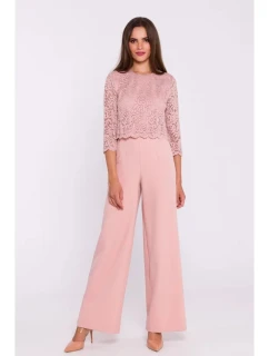 Dámsky overal S381 Powder Pink - Stylove