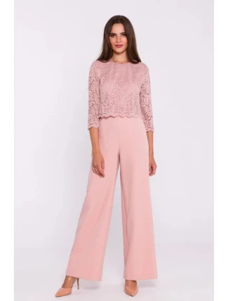 Dámsky overal S381 Powder Pink - Stylove
