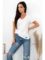 Dámske tričko s krátkym rukávom Serek brown - Off Pink