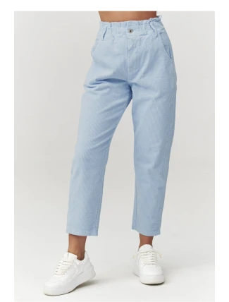 Šnúrové nohavice model 223244 Makadamia