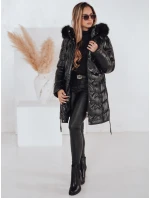 Dámska zimná bunda CASSERIE prešívaná s kapucňou čierna FashionStreet TY4924