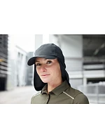Daiber MB 6243 6-panelová čiapka s ochranou krku 03.6243 tmavozelená