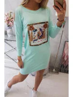 Šaty s 3D grafikou a ozdobnými volánmi mincovňa