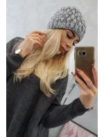 Čiapka K156 sivá + fialová