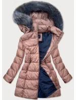 Dámska zimná prešívaná bunda Old Pink (7701)