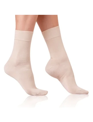 Dámske bavlnené ponožky COTTON MAXX LADIES SOCKS - Bellinda - béžová