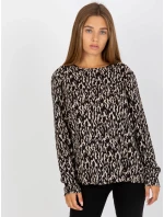 Blúzka D73771M10971AEN čierna a béžová