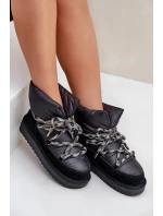 Dámske semišové snežnice s hrubým šnurovaním D.Franklin DFSH375003 Black Dámske semišové snežnice s hrubým šnurovaním D.Franklin DFSH375003 Black