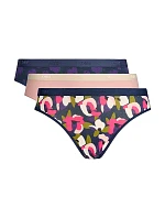 Dámske bavlnené nohavičky, 3 ks, DIM LES POCKETS COTTON SLIP 3x – DIM – červená Dámske bavlnené nohavičky, 3 ks, DIM LES POCKETS COTTON SLIP 3x – DIM – červená
