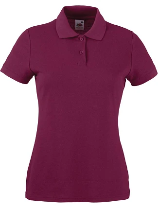 Fruit of the Loom Lady-Fit 65/35 Polo Dámske piqué polo 16.3212 burgundská červená Fruit of the Loom Lady-Fit 65/35 Polo Dámske piqué polo 16.3212 burgundská červená