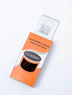 Corbby Brązowe Woskowane Grube Sznurowadła