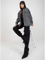 Košeľa DN KS 4005.99P tmavo šedá