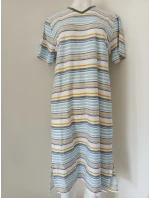 Pánska nočná košeľa 4756 bielo-modrá - Vamp