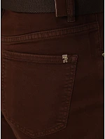 Dámske džínsy Mom Fit s hnedým pásikom FashionStreet UY3133 Dámske džínsy Mom Fit s hnedým pásikom FashionStreet UY3133