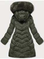 Zimná bunda s kapucňou khaki (ty045-29)