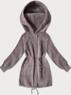 Bunda z alpakovej vlny v kakaovej farbe (W017#)