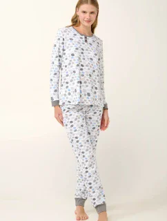 Vamp - Bavlnené dámske pyžamo s manžetami 21950 - Vamp
