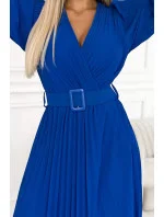 Dámske šaty 414-5 KLARA Kráľovská modrá - NUMOCO Dámske šaty 414-5 KLARA Kráľovská modrá - NUMOCO