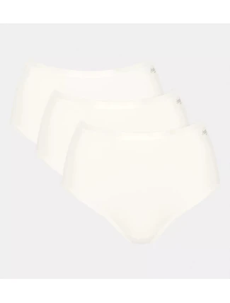 Dámske bavlnené nohavičky s vysokým pásom GO Daily 3P - WHITE - biela 00GZ - SLOGGI Dámske bavlnené nohavičky s vysokým pásom GO Daily 3P - WHITE - biela 00GZ - SLOGGI