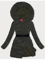 Dámska páperová zimná bunda army (2M-007)