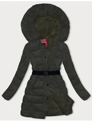 Dámska páperová zimná bunda army (2M-007)