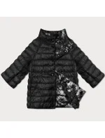 Dámska obojstranná bunda s 3/4 rukávmi Minority black/floral (M23-7009-1)