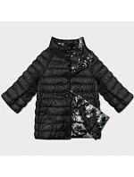 Dámska obojstranná bunda s 3/4 rukávmi Minority black/floral (M23-7009-1) Dámska obojstranná bunda s 3/4 rukávmi Minority black/floral (M23-7009-1)